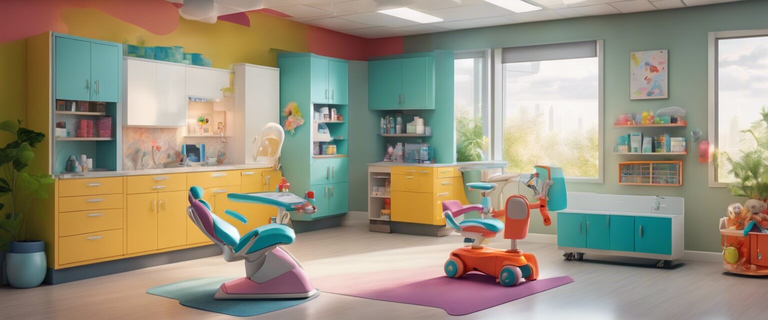 Colorful pediatric dental office