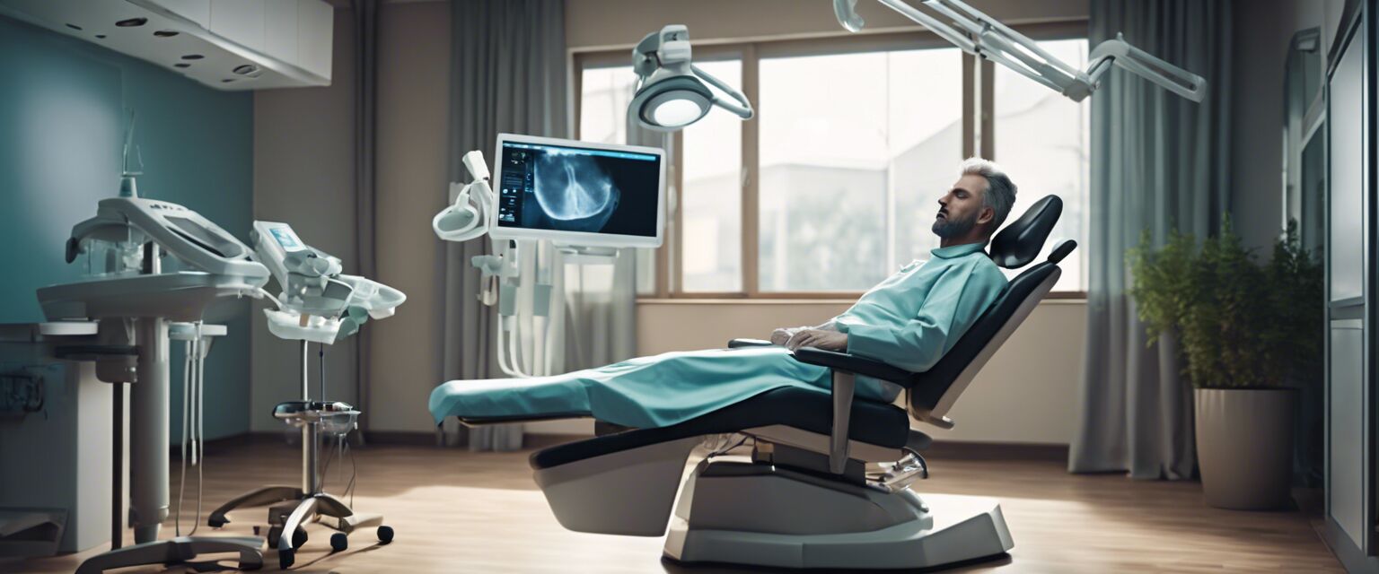 Patient relaxing in dental chair